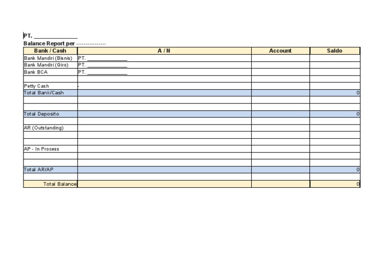 Template Balance Report | PDF