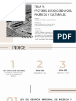 Tema IV Factores Socioeconómicos, Políticos y Culturales