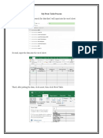 My Pivot Table Process