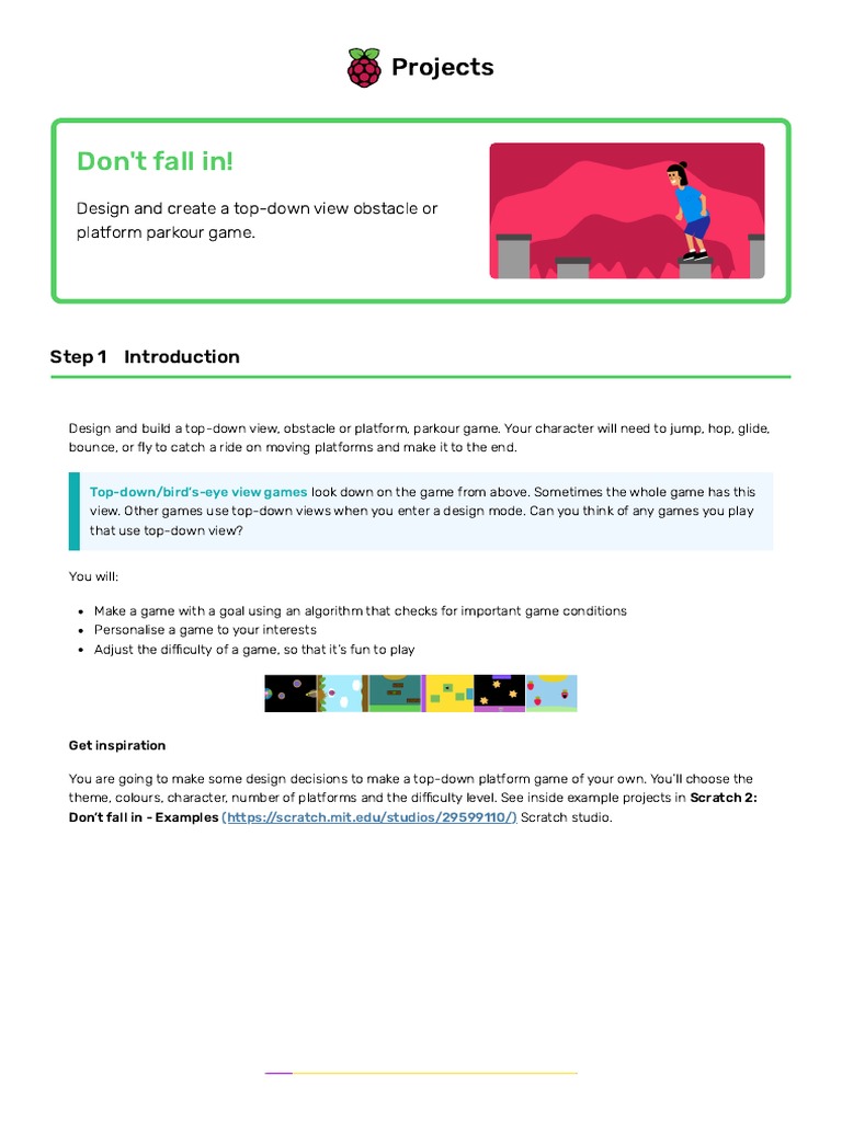 Dont Fall in | PDF | Scratch (Programming Language) | Software Bug