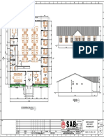 Office layout plan front and side views