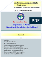 Unit 5 - RC Coupled Amplifier by Dr. Meenakshi Rana