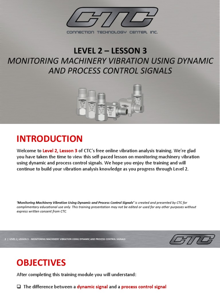 Level 2 Lesson 3 Monitoring Machinery Vibration Using Dynamic and