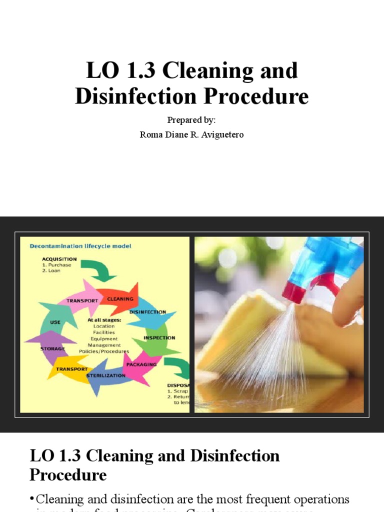Cleaning and Disinfection in Food Safety | PDF | Hazard Analysis And ...