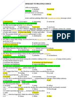 Answer Key To Multiple Choice 301 400