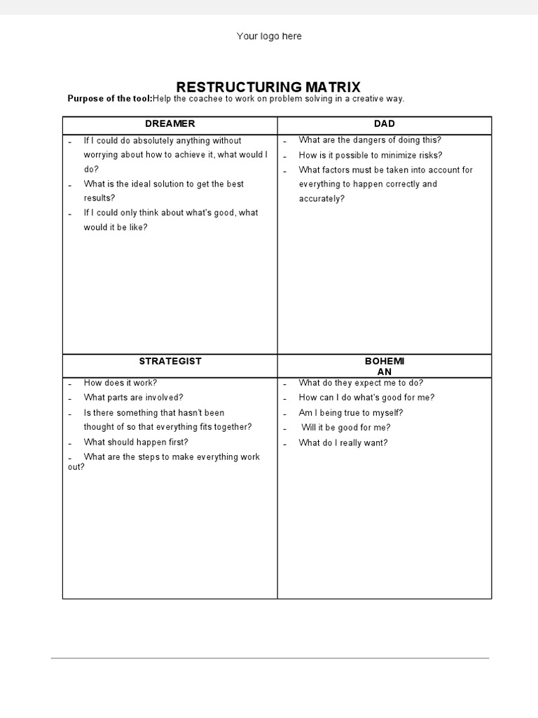 Restructuring+matrix | PDF