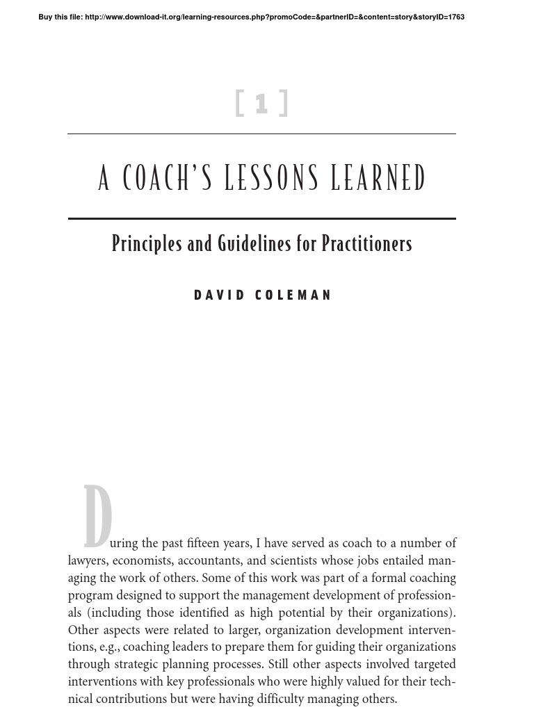 David Coleman - Principles and Guidelines For Practitioners | PDF ...