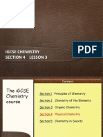 iGCSE Chemistry Section 4 Lesson 3