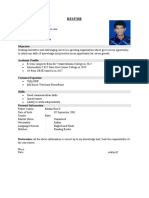 Simple Fresher Resume Format 5
