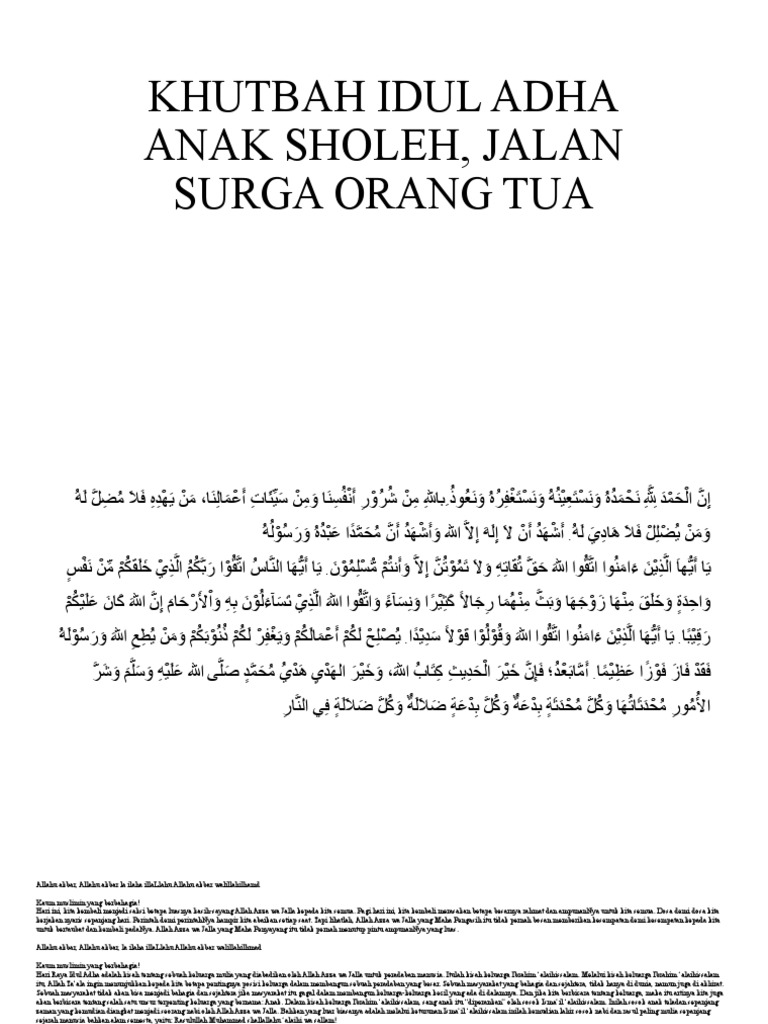 Khutbah Idul Adha PDF