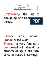 Embroidery Tools and Materials