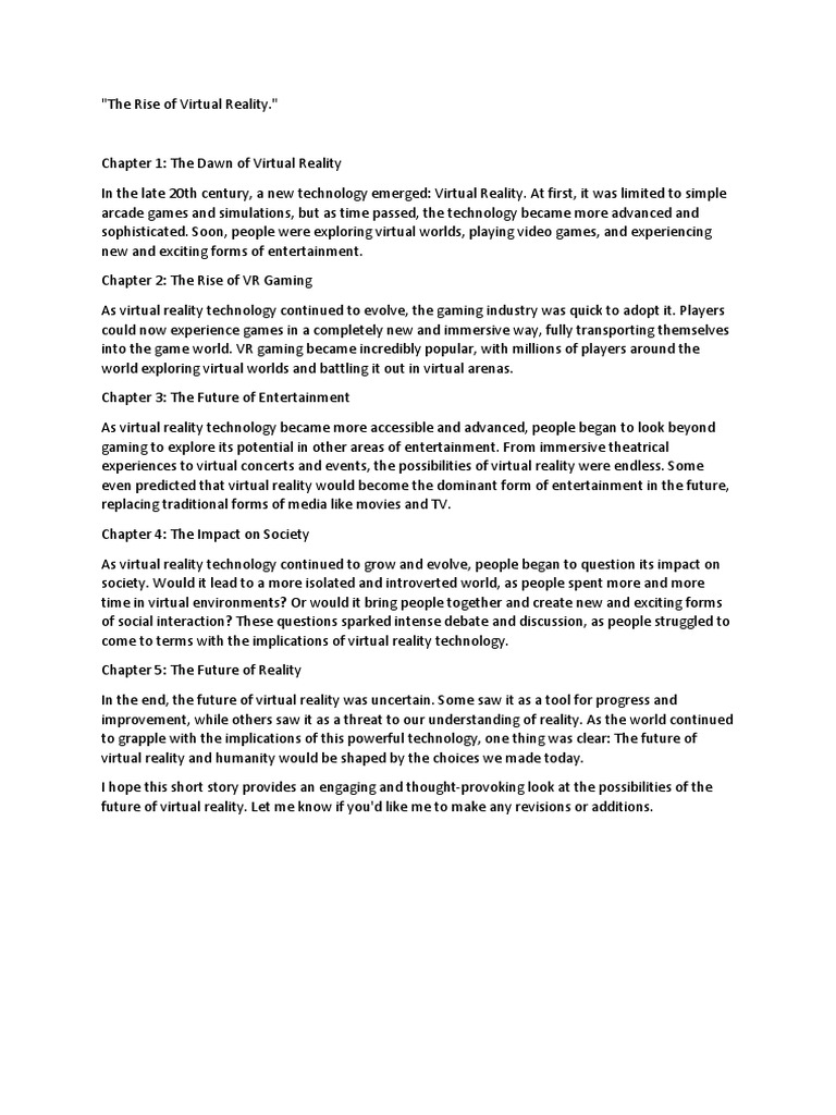 Exploring the Future of Virtual Reality | PDF