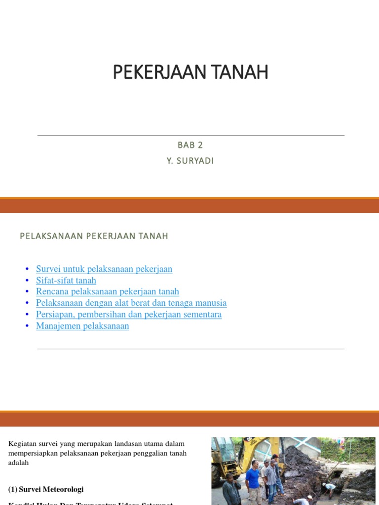 Panduan Pelaksanaan Pekerjaan Tanah | PDF