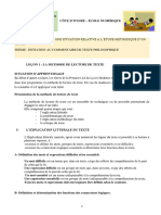 Philo 1ère - Leç 1 - La Méthode de Lecture de Texte