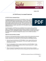 ACCION Poverty Assessment Framework: Number 1 October 2002