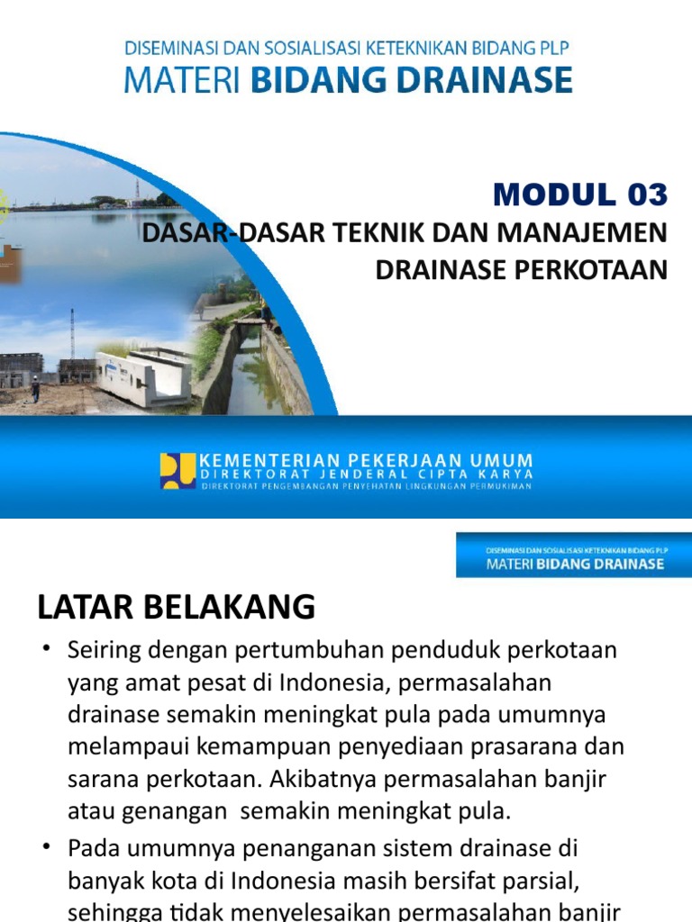 03 Dasar Dasar Teknik Manajemen Drainase Perkotaan Pdf
