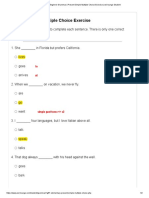 Beginner Grammar - Present Simple Multiple Choice Exercise - Esl-Lounge Student