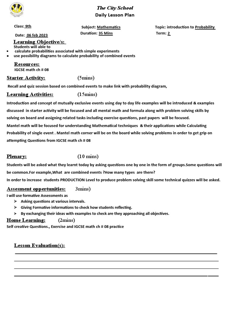 Introduction to Probability Calculating Probabilities of Single and Combined Events Through