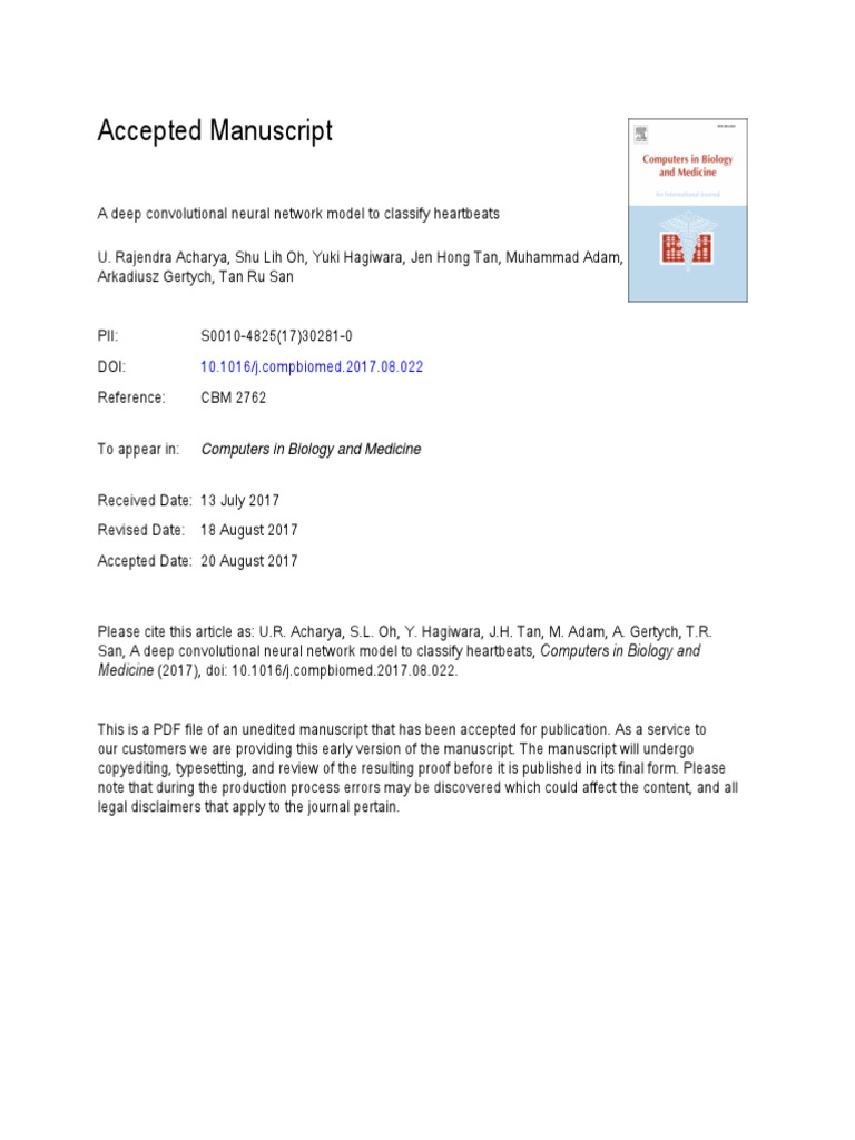 Accepted Manuscript: Computers in Biology and Medicine | PDF ...