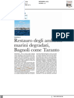 Restauro degli ambienti marini degradati: Taranto come Bagnoli - Taranto Sera del 9 febbraio 2023