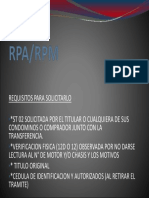 Rpa - Requisito para Solicitarlo