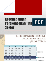 Keseimbangan Perekonomian Tiga Sektor