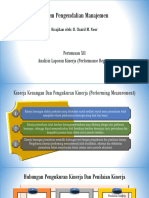 Pertemuan XII Sistem Pengendalian Manajemen