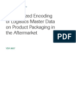 VDA 9007 - Standardized Encoding of Logistics Master Data On Product Packaging in The Aftermarket