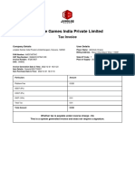 Junglee Games India Private Limited: Tax Invoice