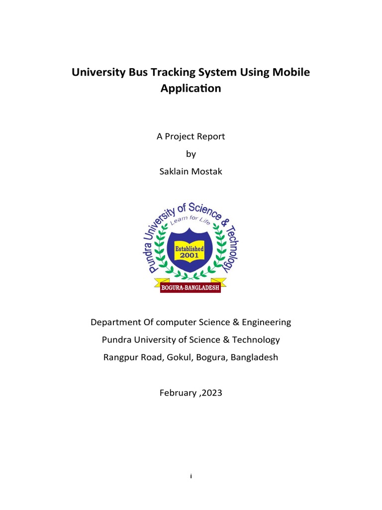University Bus Tracking System Using Mobile Application | PDF | Android ...
