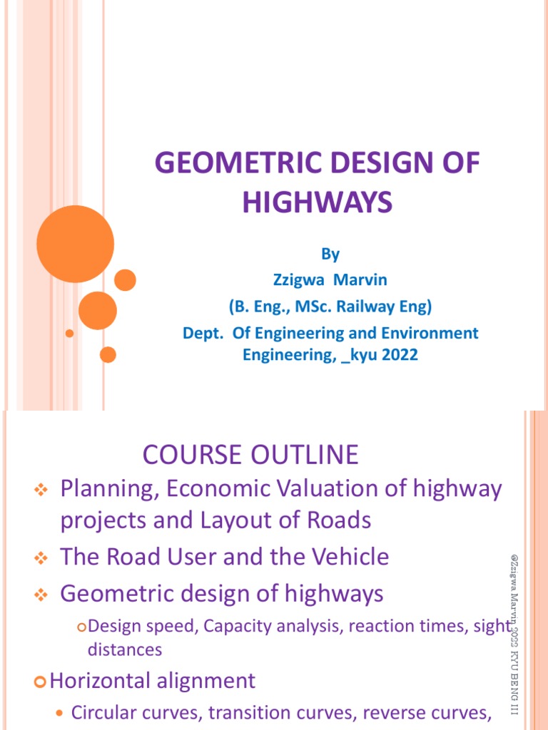 Highway Geometric Design Guide | PDF | Cost–Benefit Analysis | Road