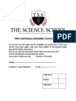 French Year 9 1ST Ca Summer Term