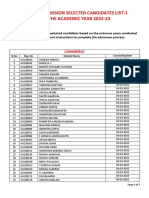 55.CLASS XI Admissions List I 2022 2023