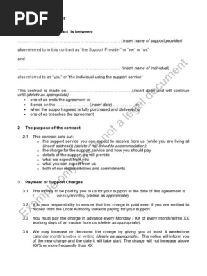 model-support-contract