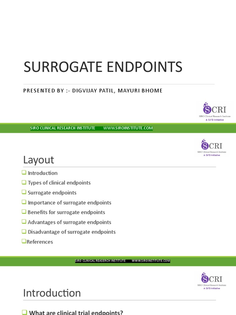 Surrogate Endpoints in Clinical Research | PDF | Clinical Trial | Blood ...