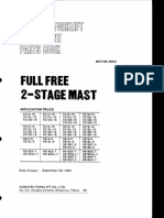 Full-Free Mast Parts Book for Trucks and Attachments