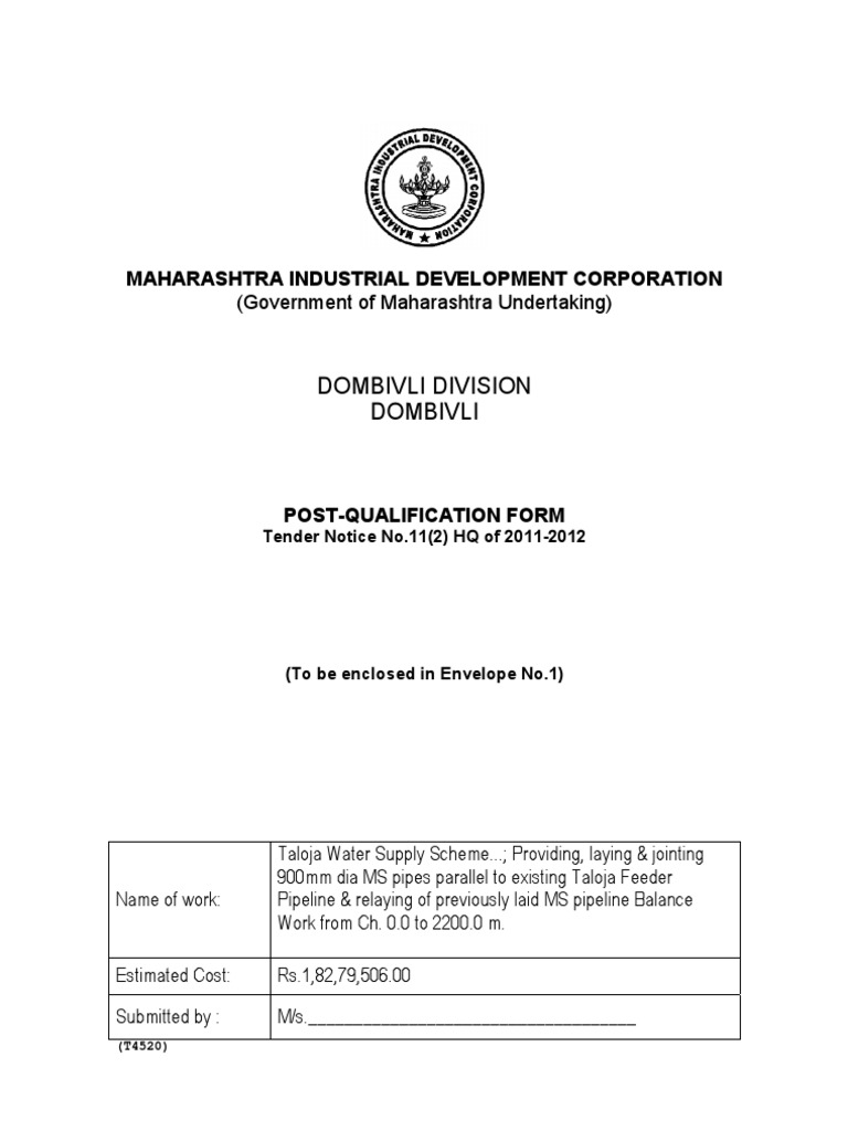 Post Qualification Form PDF Joint Venture Capital (Economics)