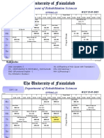 Timetable Spring 2023