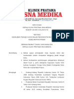 4.1.1.1 SK Kewajiban Tenaga Klinis Dalam Peningkatan Mutu Klinis Dan Keselamatan Pasien