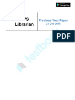 KVS Librarian 23 Dec 2018 Official Paper - English - 1670312993