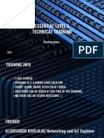 Essential Level 1 Technical Training