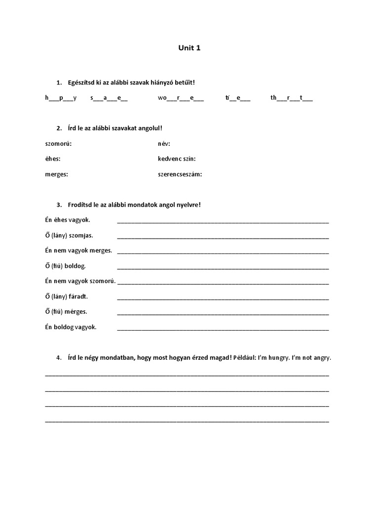 Unit 1 - Beginner Practice | PDF