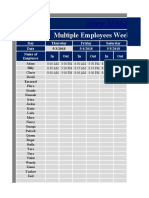 Weekly employee timesheet