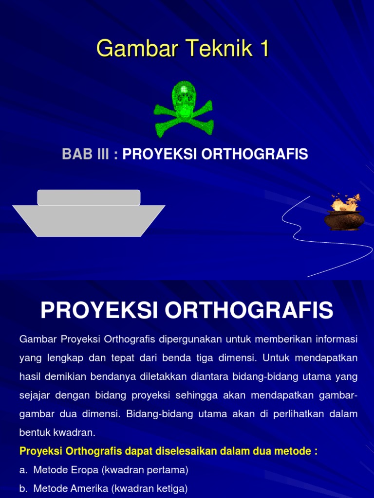 Proyeksi Orthografis dan Kwadran | PDF