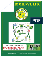 Biodiesel Plant Profile for 5KL, 10KL, 20KL Capacity