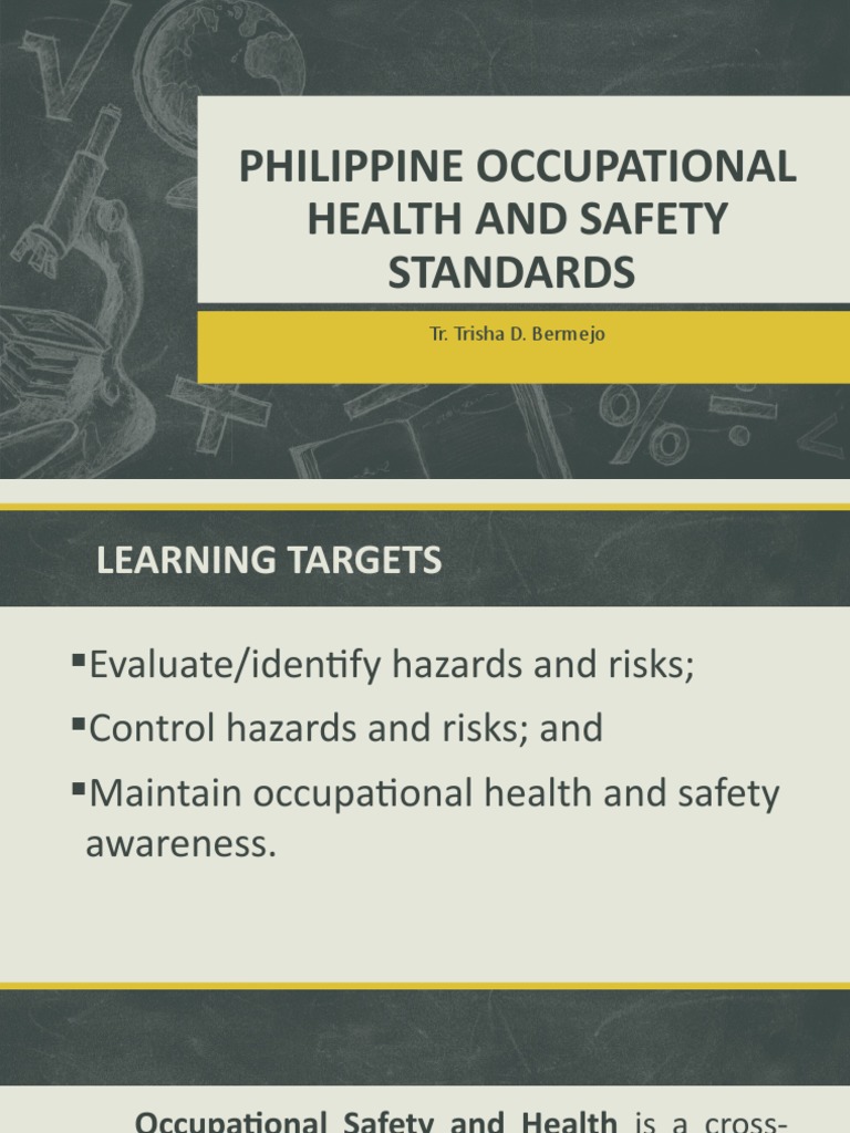 Philippine occupational health and safety standards pdf hazards