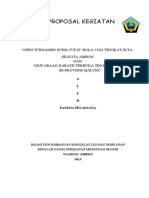 Proposal Kegiatan Open Turnamen Supm Cup II Bola Voli Tingkat Slta Se-Kota Ambon Dan Kejuaraan Karate Terbuka Tingkat Slta Se-Provinsi Maluku