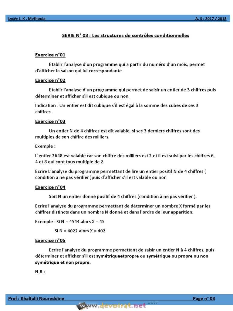 Exercices de programmation en Pascal | PDF | Mathématiques