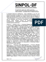 Divulgação Das Chapas Diretoria - Edital de Publicação Das Chapas Inscritas para Eleição Dos Cargos Da Diretoria Do Sinpol
