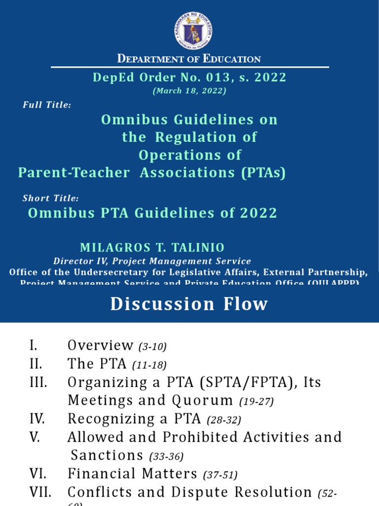 Omnibus PTA Guidelines 2022 | PDF